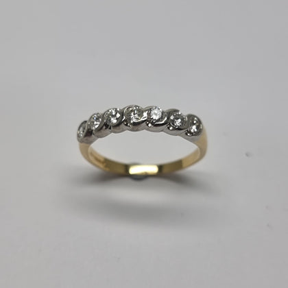 18ct Gold 0.49ct Diamond Half Eternity Style Ring - Size P - RRP £1780.