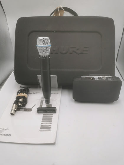 Shure GLX-D Wireless System GLXD4 Receiver - BETA 87A Microphone - Power Supply & Case Included