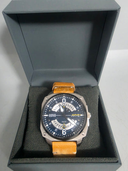 AVI-8 Hawker Hunter Atlas Dual Time Chronograph Jet Black Men's Watch AV-4057