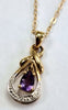 9ct Sapphire/diamond Necklace 18"