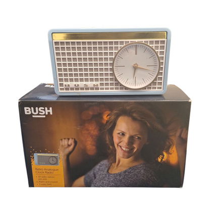 *Collection Only* Bush Retro Analouge Clock Radio - W0322