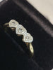 18ct Yellow Gold Ring with Clear Stones (Platinum Mount) - Size L - 2.77g