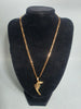 9ct Gold Necklace with fish pendant 375 16.1G 20'' IN LENGTH