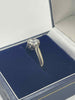 9ct white gold cubic zirconia solitaire ring size - K