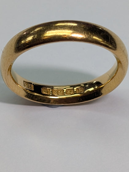 22ct Gold Wedding Band Size J