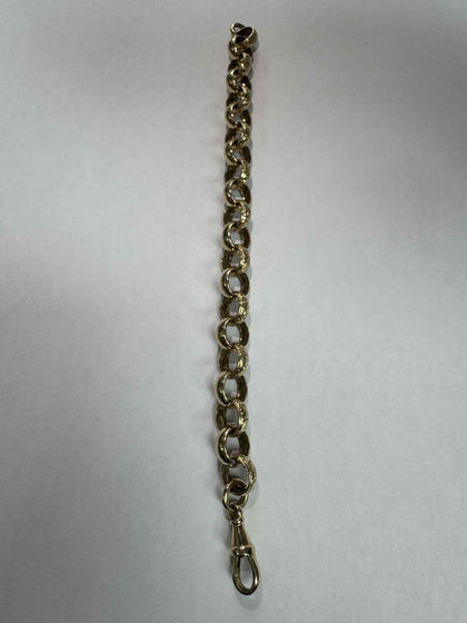 9ct gold belcher bracelet (19cm) (22.45g)