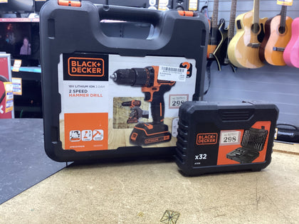 Black + Decker 18V Cordless Hammer Drill