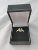 18K Gold Ring with Diamonds, Green Centre Stone, 3.32Grams, Size: L