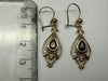 9ct yellow gold earrings with red stone