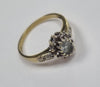 9ct gold ring clear stone size Size O