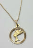 18ct Gold Chain + Queen Nefertini Pendant