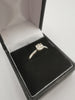 9CT White Gold Stone Ring, 375 Hallmarked, 2.0Grams, Size N - Box Included