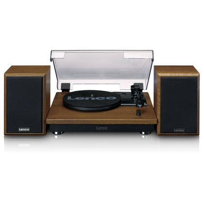 Lenco LS-100 Turntable with Speakers (Wood)