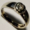 9ct Two Toned Gold Diamond Ring - Size P