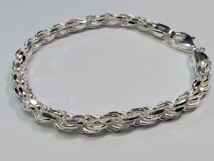 Brand New Silver Rope Bracelet