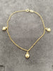 9ct Yellow Gold 3 Heart Charm Belcher Bracelet