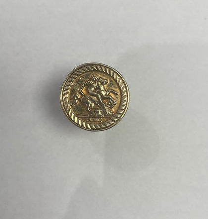 St George And The Dragon 9ct Gold Ring Size P 1/2
