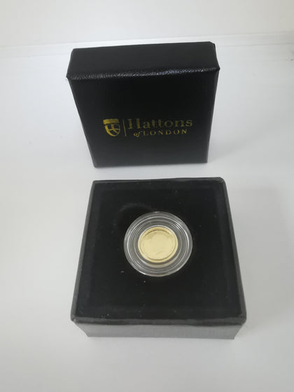 22ct Gold King Charles III 1/8th Sovereign. 2023, Hatton's from London Box, GREAT CONDITION