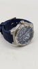 Hugo Skeleton-dial Watch with Blue Silicone Strap Men