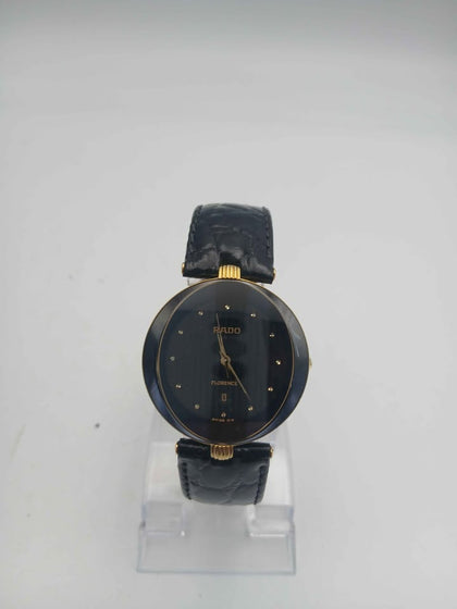 rado Florence 152.3694.2 black dial date sapphire watch, papers and boxed