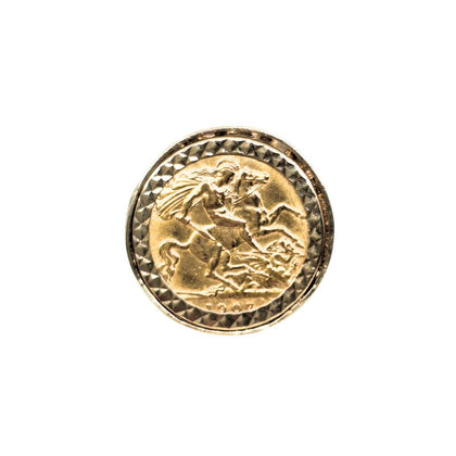 Half Sovereign dated 1982 & 9ct Gold Ring,