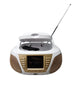 Azatom Zenith Z4 DAB/DAB+ CD Player - FM Radio - Bluetooth - Stereo Speaker System - Clock - USB Charger - USB Player (White)