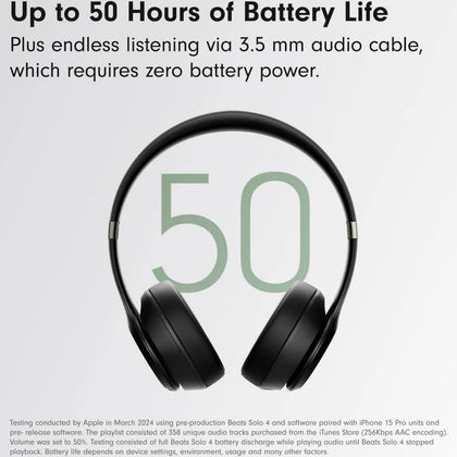 Beats Solo 4 Wireless Bluetooth On-Ear Headphones - Matt Black
