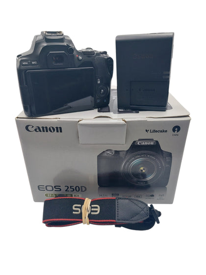 Canon EOS 250D 24.1M (Body Only), Boxed with Original Battery, Charger and Box