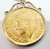 22ct Gold Full Sovereign 1911 With 9ct Mount And Belcher Chain 20"