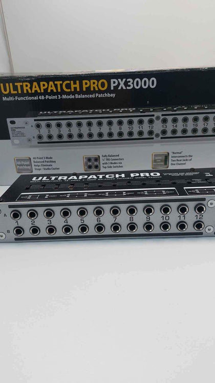 Behringer Ultrapatch Pro PX3000 Multi-Function 48-Point 3-Mode Balanced Patchbay - Boxed