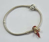 Pandora Marvel Avengers Logo Snake Chain Bracelet + Iron Man Plated Charm