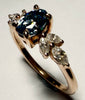 9CT Rose Gold Diamond Ring Size J
