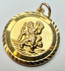 9ct yellow gold St Christopher pendant