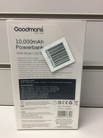 Goodman's 10,000mAh Power Banks (Black)