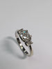 9ct White Gold Ring with CZ Stones - Size O