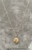 9ct Yellow Gold Floral 'Mum' Locket & 18" Chain