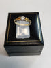 9ct Yellow Gold Ring with Clear Stone - Size N (N 1/2) - 2.39g total