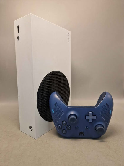 Xbox Series S Console, 512GB, White, unboxed with blue pad