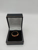 9k Gold DIA Ring with 3 red stones Size P 1.7G weight Hallmarked(375)&Tested