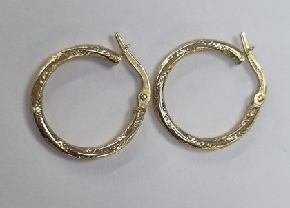 9ct gold hoop earrings