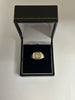 9ct yellow gold stone ring 3.6G stamped 375 size V tested in store comes with box