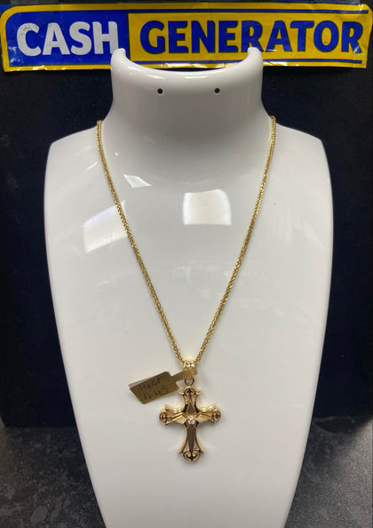 14ct Gold Fancy Chain and Crucifix, 7.2g 22