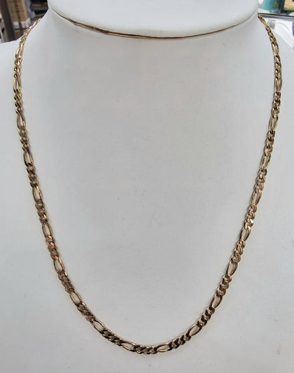 9ct Gold Figaro Chain 22