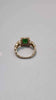 14ct Yellow Gold Ring With Green Sqaure Stone (Not Emerald) - Size N - 2.71 Grams