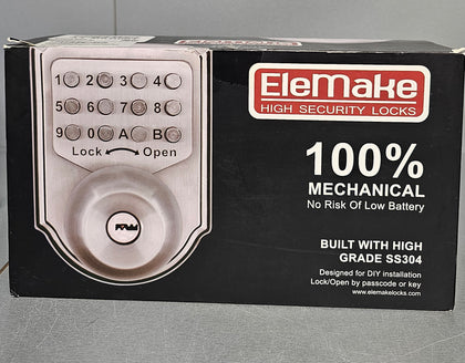 **Sale** Elemake High Security Locks Ax-mkd001 100% Mechanical Deadbolt Ss 304 **Collection Only**