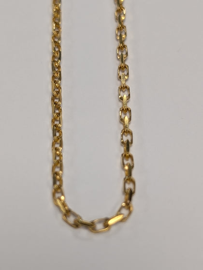 9ct gold square link chain
