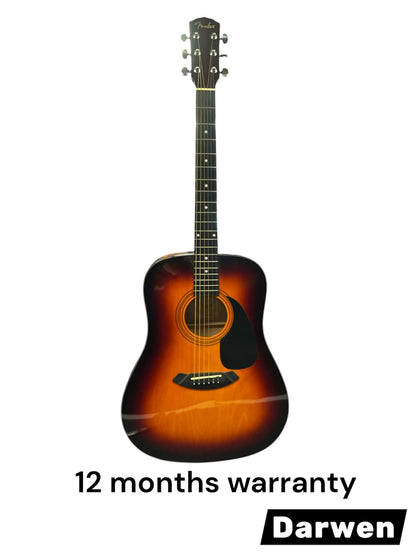 Fender DG5 SBST Sunburst 6 String Acoustic Guitar, Full Size