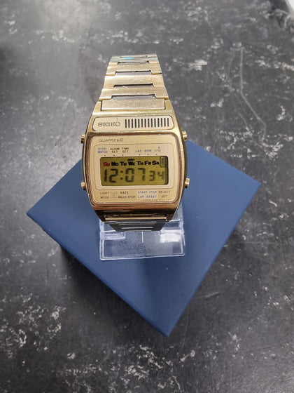 Seiko LC Alarm Chronograph Watch Vintage LCD Quartz A159-4039 Cal A159 Retro
