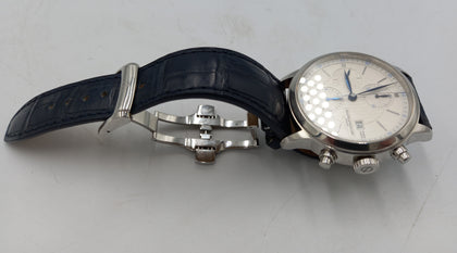 Baume & Mercier Classima 10330 Men's Automatic Chronograph, Blue Leather Strap - With Box and Papers, RRP £2900