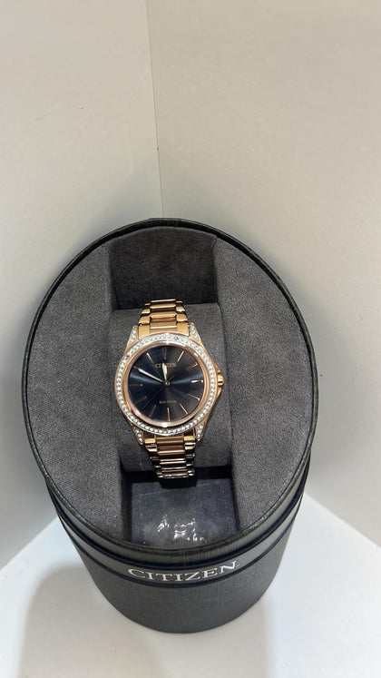 ***** deals *****Citizen Eco-Drive Ladies EM0233-51E Rose Gold Watch Stainless Steel Bracelet.